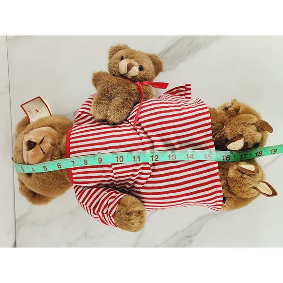 Schmid Teddy Bear w/ Slippers & Night Shirt Large 18" Korea 1984 NO TESTED Vtg - Picture 16 of 16